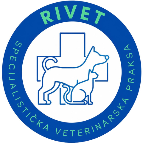 RiVet logotip — specijalistička veterinarska praksa Rijeka